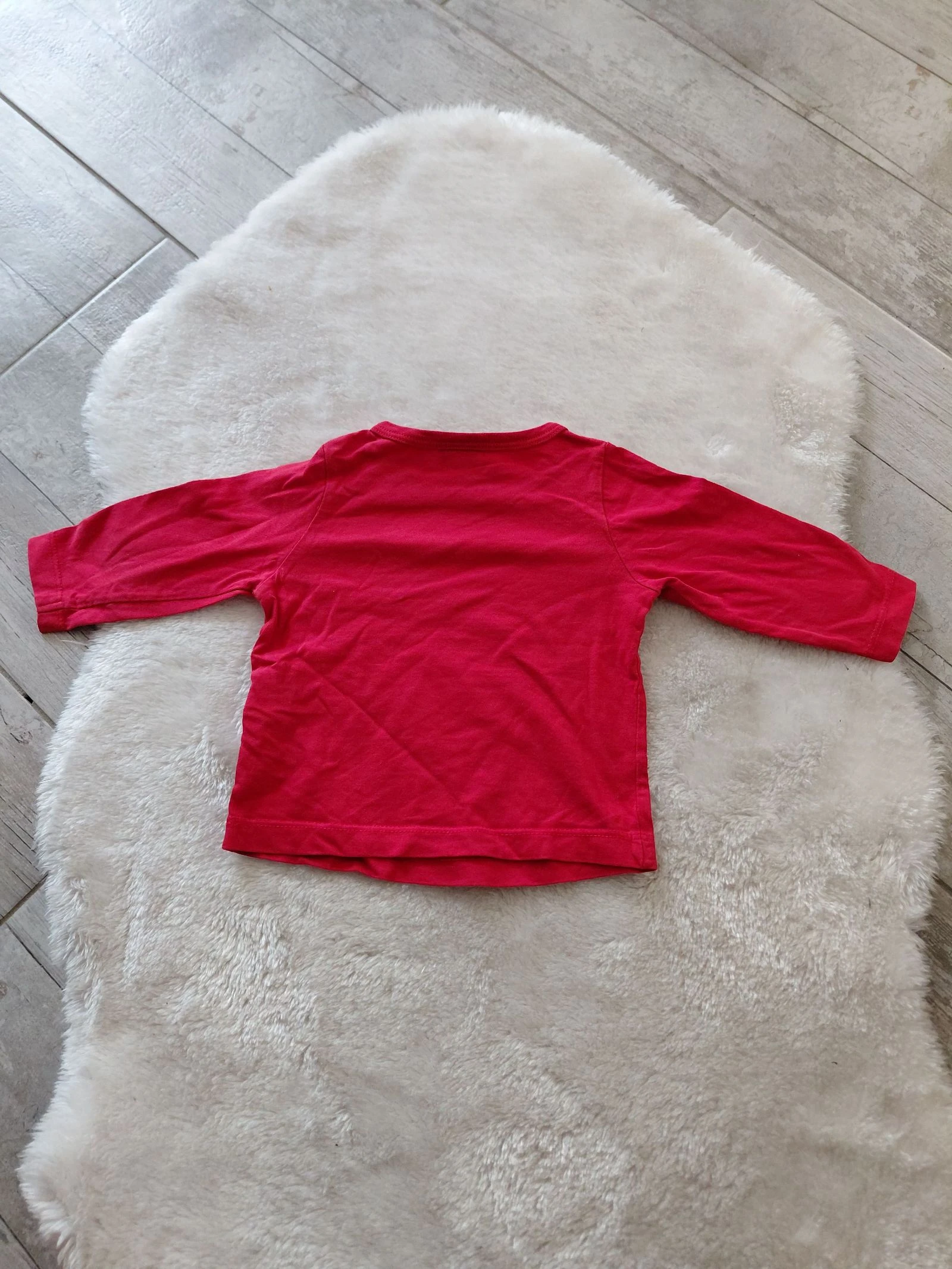 T-shirt manches longues rouge 6 mois – photo 3